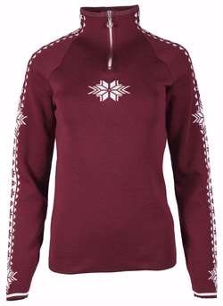 Dale of Norway Geilo Feminine Sweater - Ruby/Off White
